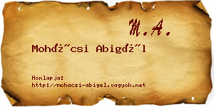 Mohácsi Abigél névjegykártya